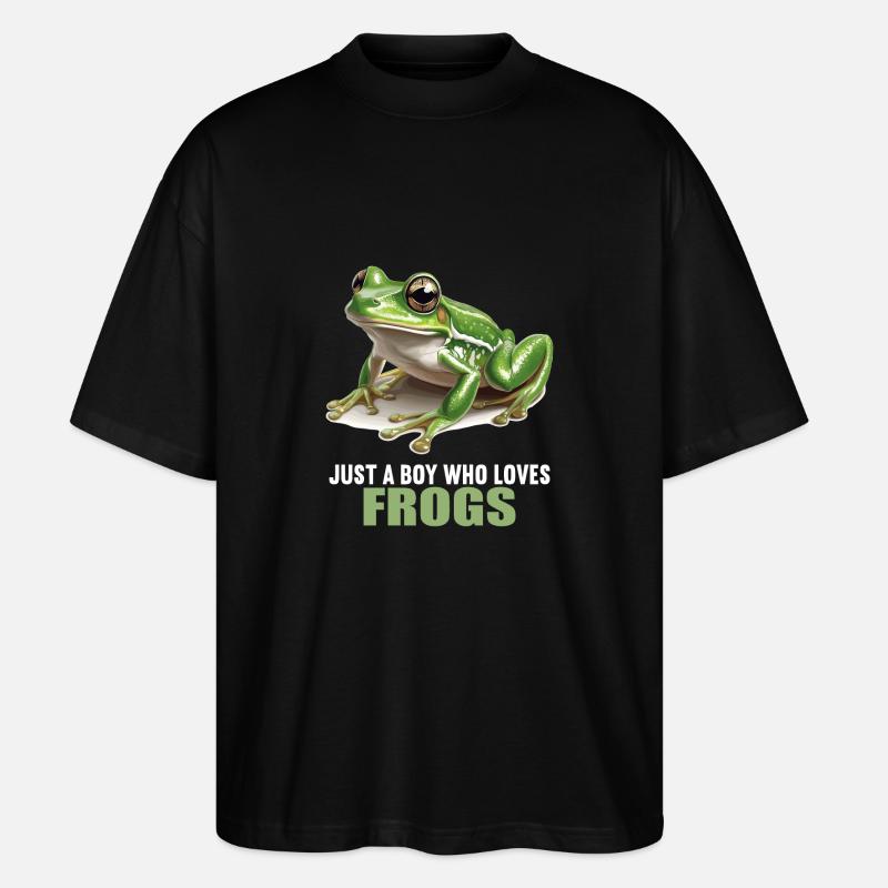 Frosch Frösche - Stanley/Stella Oversized Unisex Bio T-Shirt Blaster 2.0 - Schwarz