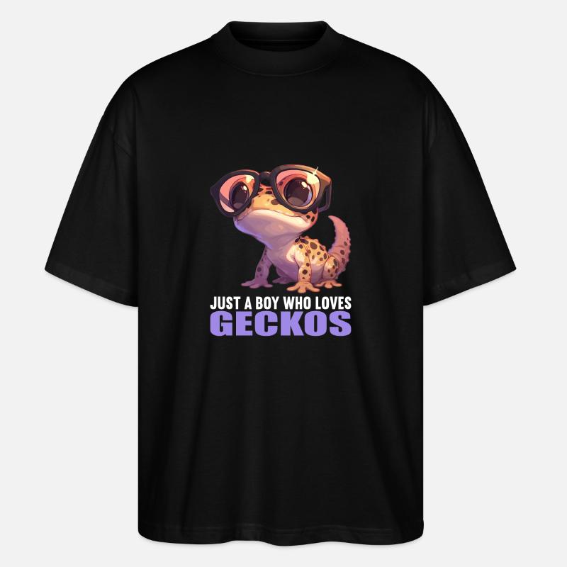 Geckos Gecko - Stanley/Stella Oversized Unisex Organic T-shirt Blaster 2.0 - black