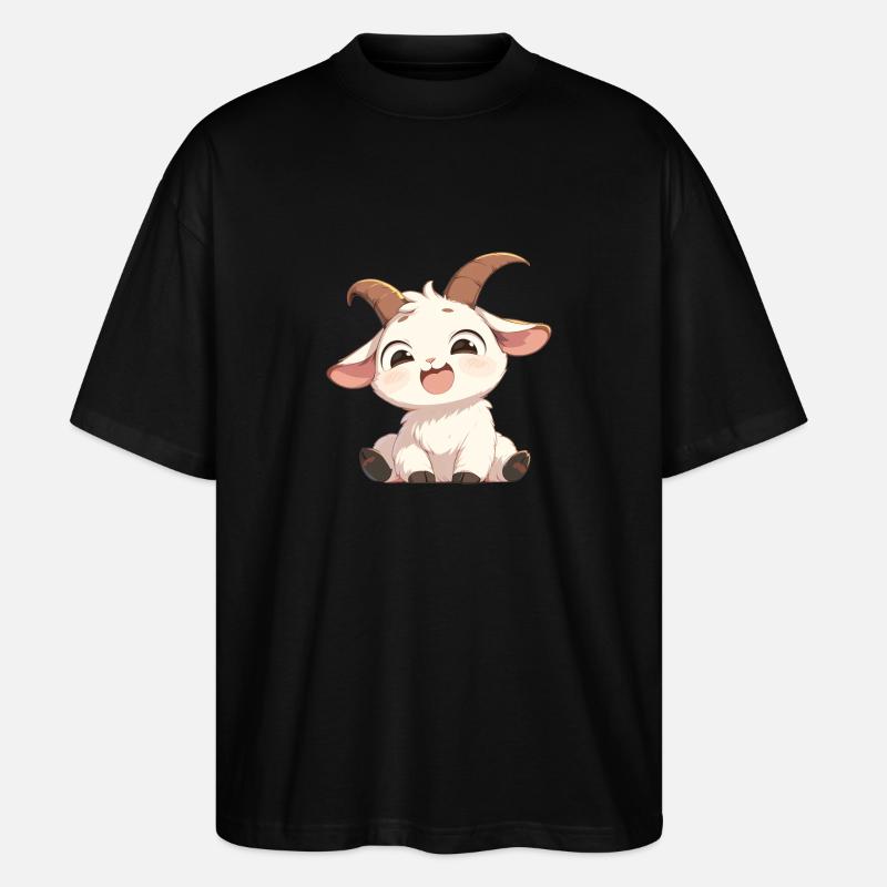 goats goat - Stanley/Stella Oversized Unisex Organic T-shirt Blaster 2.0 - black