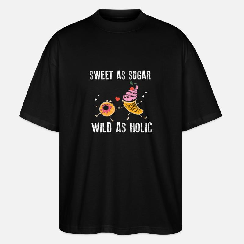Passionné de sucreries sucrées - T-shirt bio Blaster 2.0 coupe oversize Stanley/Stella Unisexe - noir