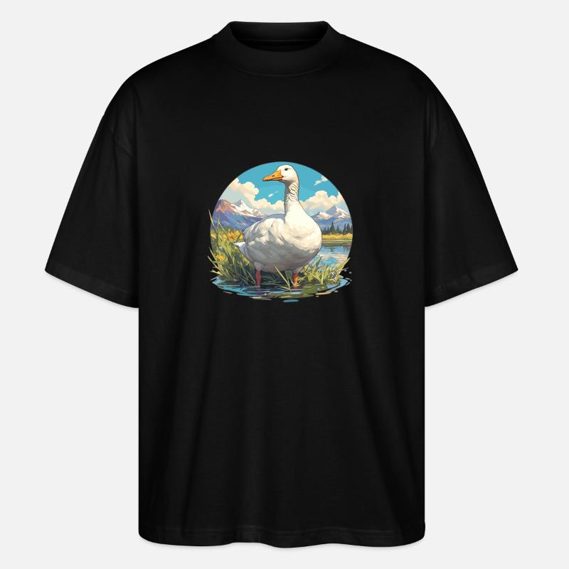 Gänse Gans - Stanley/Stella Oversized Unisex Bio T-Shirt Blaster 2.0 - Schwarz