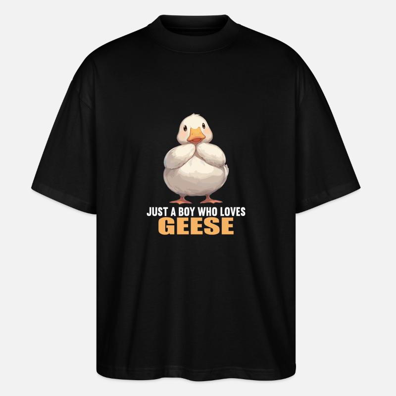 Gänse Gans - Stanley/Stella Oversized Unisex Bio T-Shirt Blaster 2.0 - Schwarz