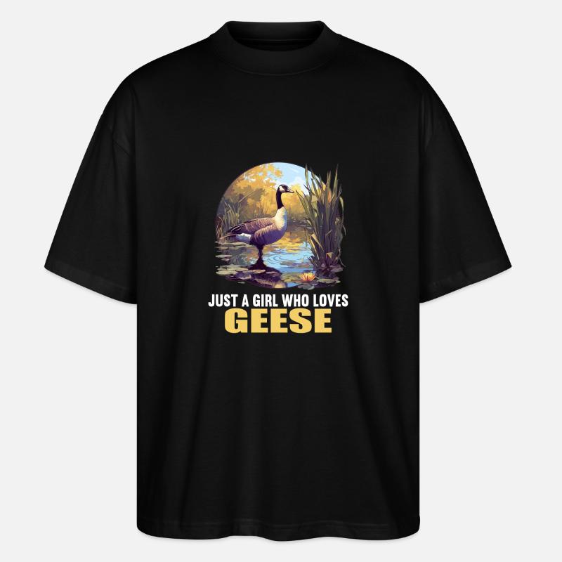 Gänse Gans - Stanley/Stella Oversized Unisex Bio T-Shirt Blaster 2.0 - Schwarz