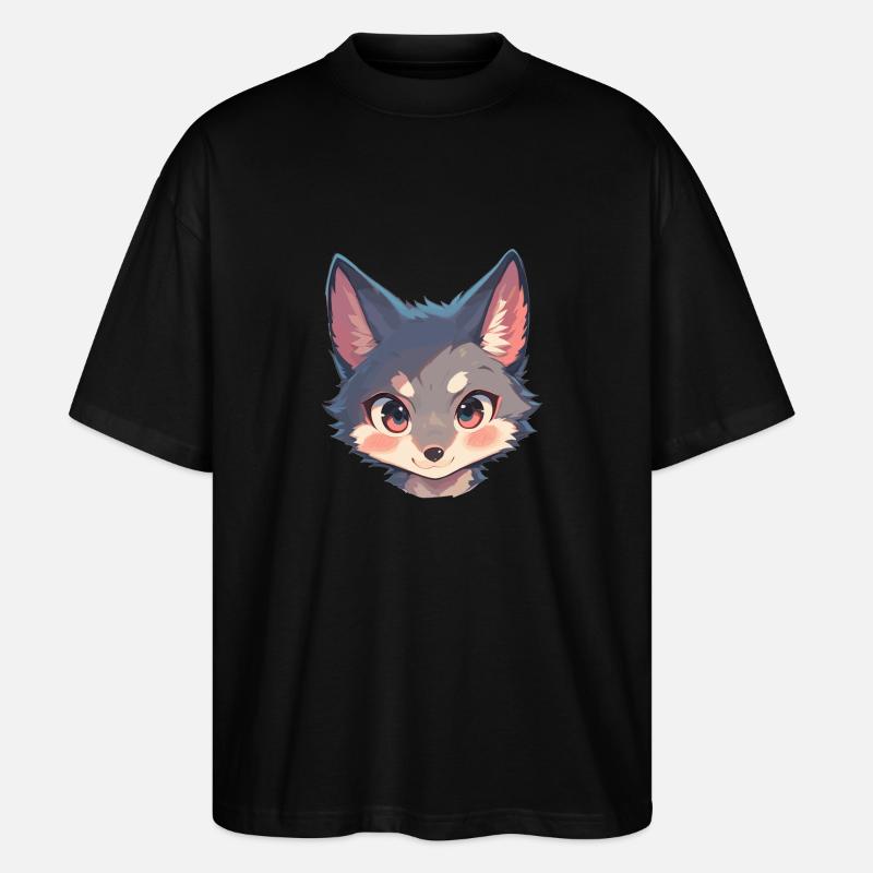Renards gris Renard gris - T-shirt bio Blaster 2.0 coupe oversize Stanley/Stella Unisexe - noir