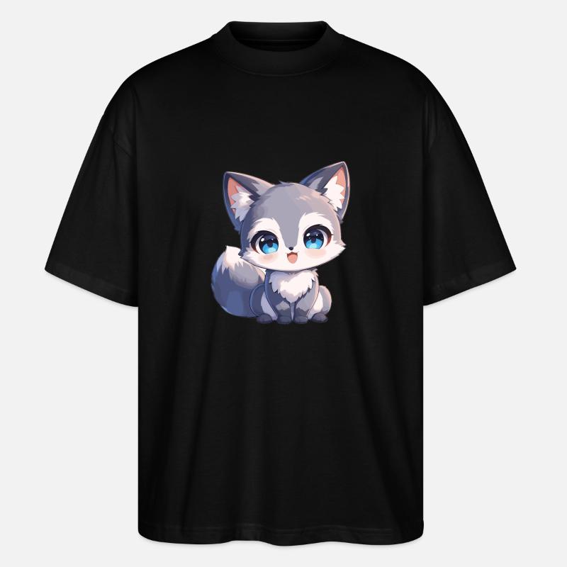 Renards gris Renard gris - T-shirt bio Blaster 2.0 coupe oversize Stanley/Stella Unisexe - noir
