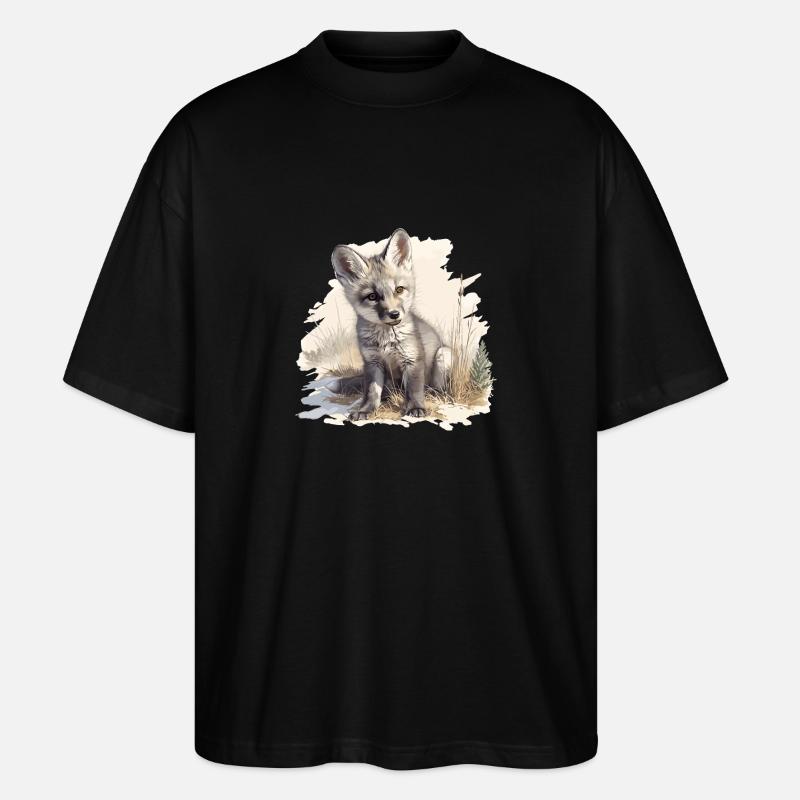 Gray Foxes Gray Fox - Stanley/Stella Oversized Unisex Organic T-shirt Blaster 2.0 - black