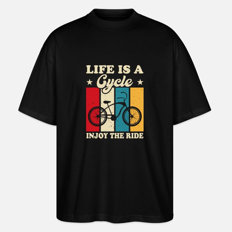 Life is a cycle - Stanley/Stella Oversized Unisex Bio T-Shirt Blaster 2.0 - Schwarz