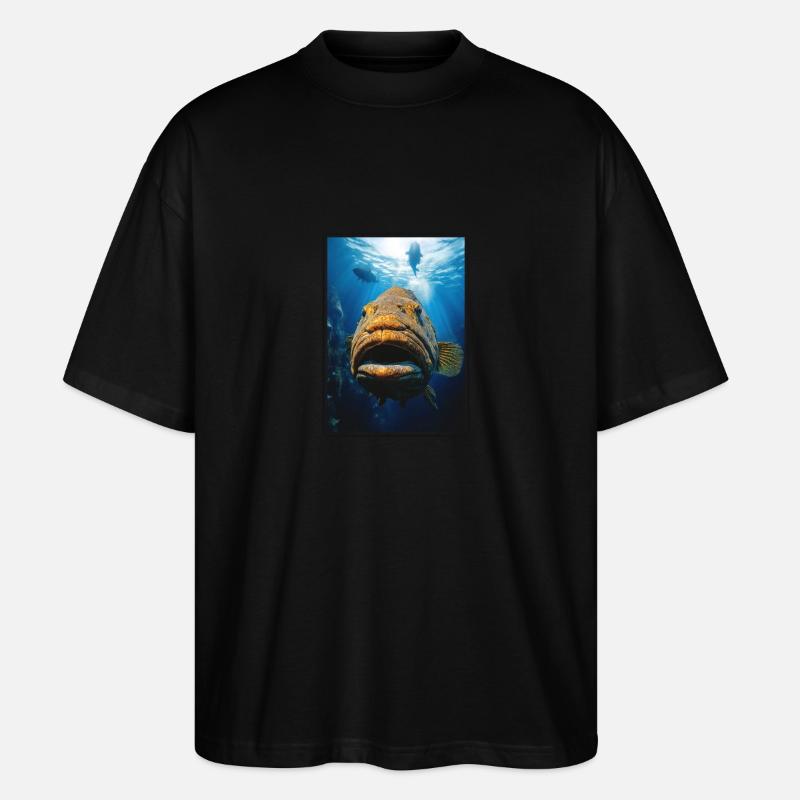 Zackenbarsche Zackenbarsch - Stanley/Stella Oversized Unisex Bio T-Shirt Blaster 2.0 - Schwarz