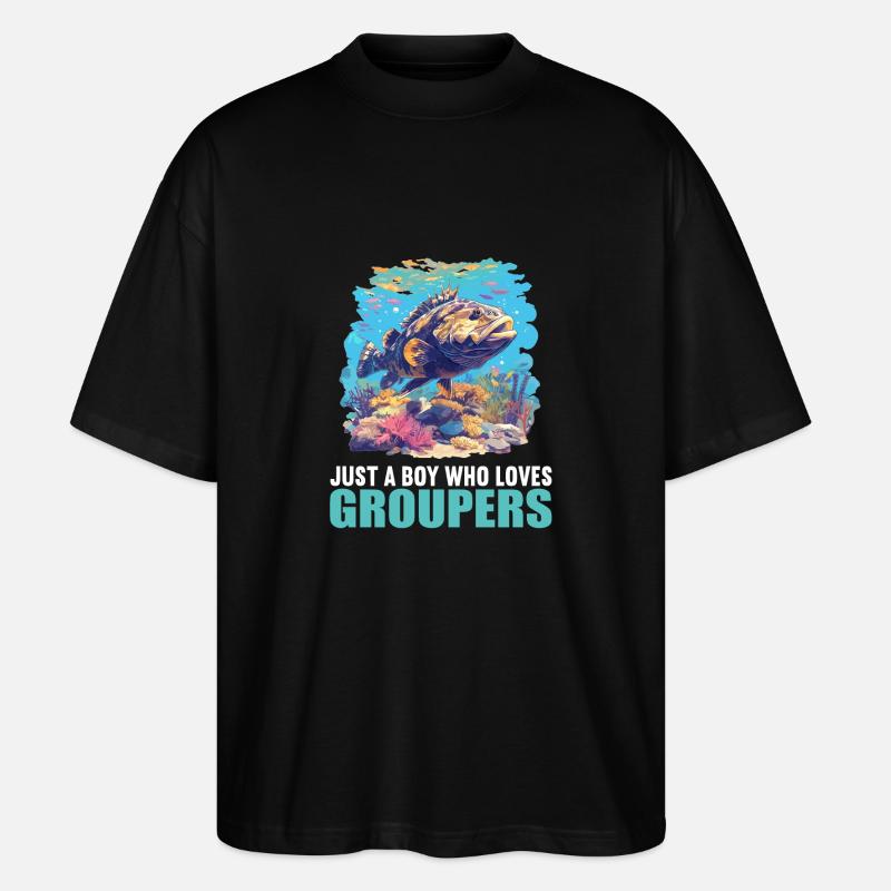 groupers grouper - Stanley/Stella Oversized Unisex Organic T-shirt Blaster 2.0 - black