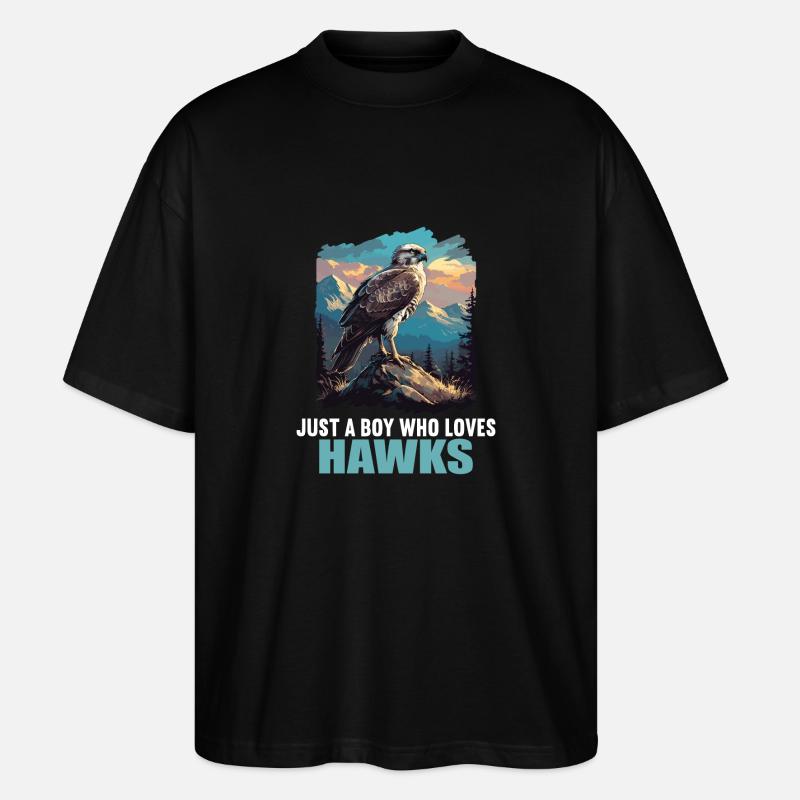 Falken Falke - Stanley/Stella Oversized Unisex Bio T-Shirt Blaster 2.0 - Schwarz