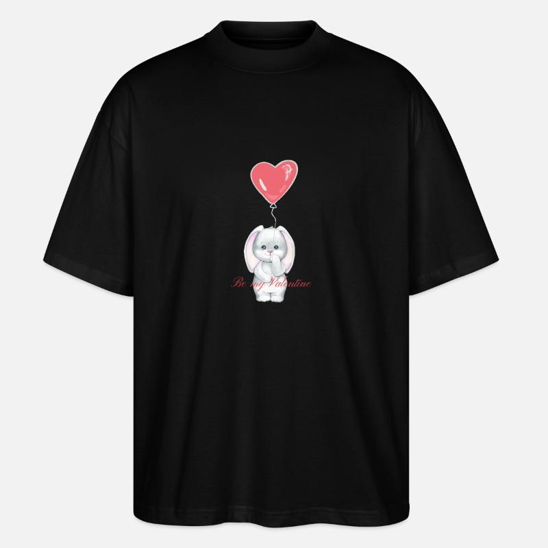 Be My Valentine - Stanley/Stella Oversized Unisex Bio T-Shirt Blaster 2.0 - Schwarz