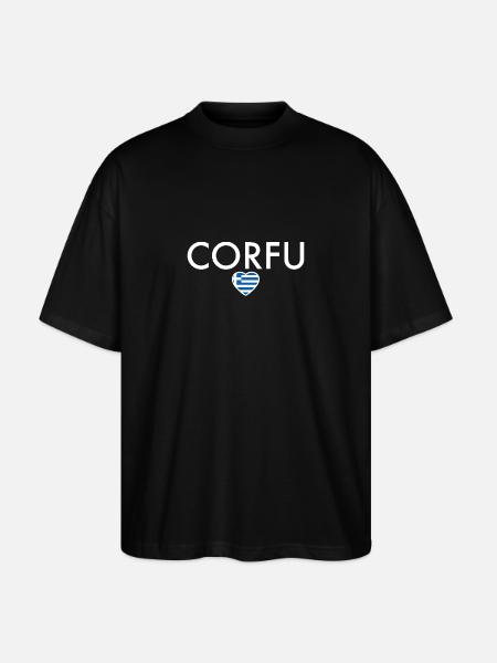 Corfu Griekenland Griekse Vlag Grieks - Stanley/Stella Uniseks oversized bio T-shirt Blaster 2.0 - zwart