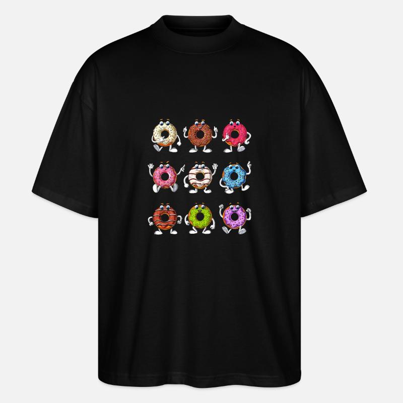 Beignets drôles - T-shirt bio Blaster 2.0 coupe oversize Stanley/Stella Unisexe - noir