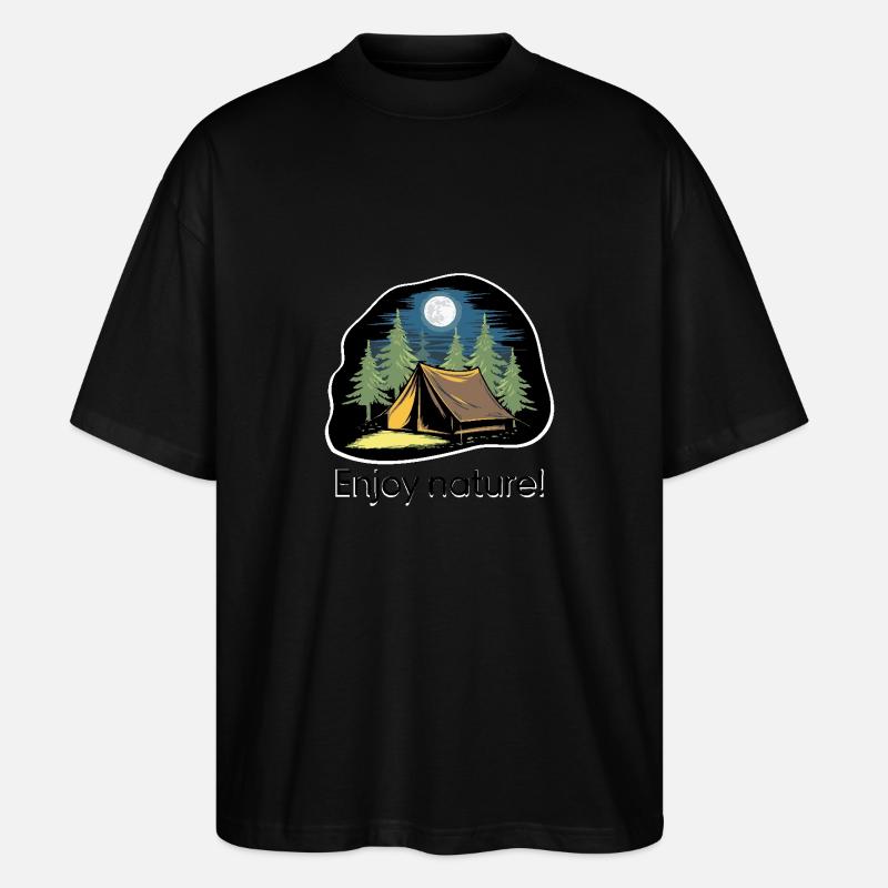 ZELTE IM WALD - Stanley/Stella Oversized Unisex Bio T-Shirt Blaster 2.0 - Schwarz