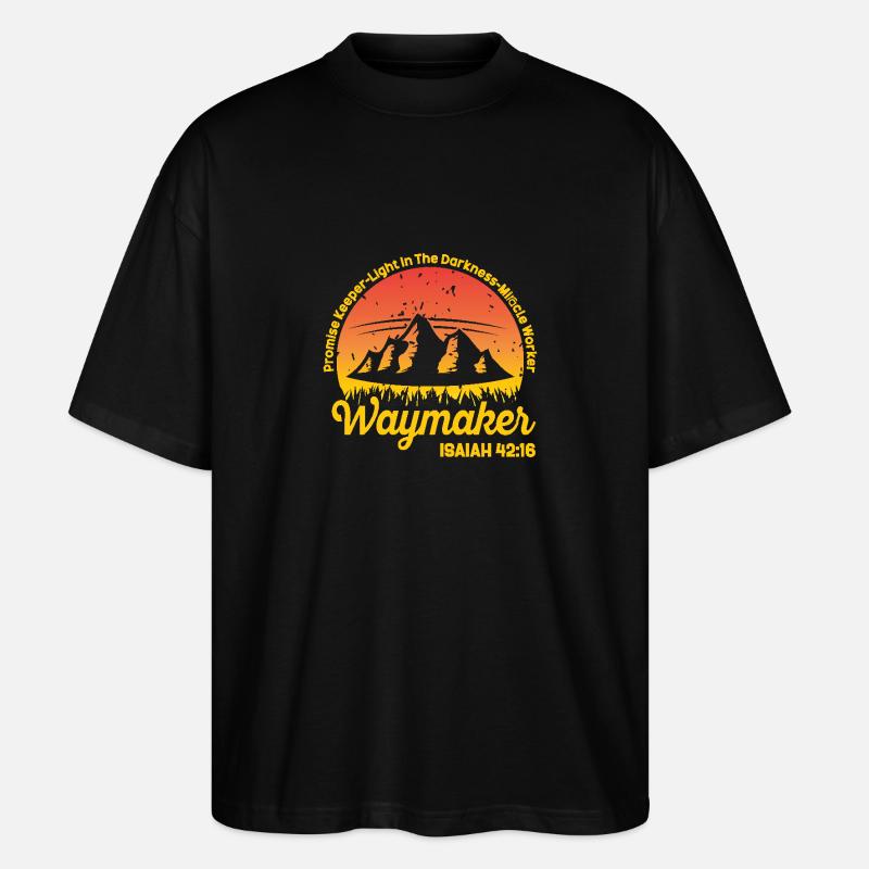 Wegweiser, Versprechenshüter, Wundertäter - Stanley/Stella Oversized Unisex Bio T-Shirt Blaster 2.0 - Schwarz