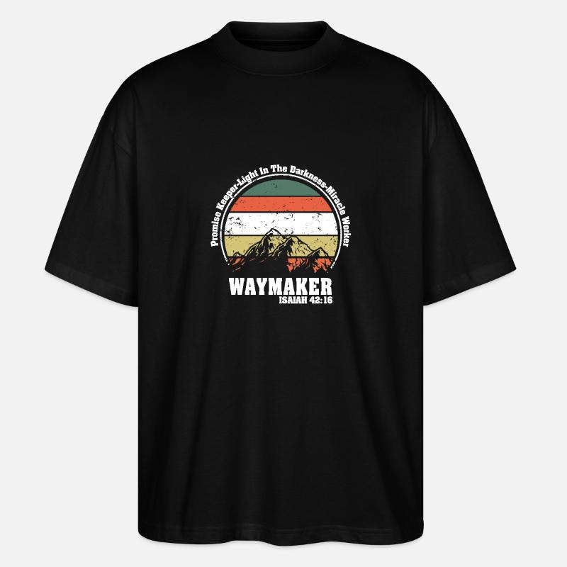 Wegweiser, Versprechenshüter, Wundertäter - Stanley/Stella Oversized Unisex Bio T-Shirt Blaster 2.0 - Schwarz
