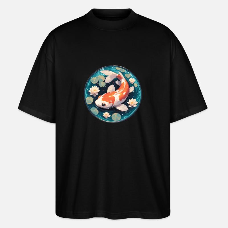 Kois Koi Karpfen - Stanley/Stella Oversized Unisex Bio T-Shirt Blaster 2.0 - Schwarz