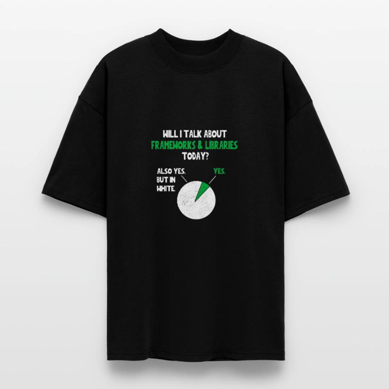 Coder Programmer Will I talk about Funny Quote Hum Stanley/Stella Oversized Unisex Organic T-shirt Blaster 2.0