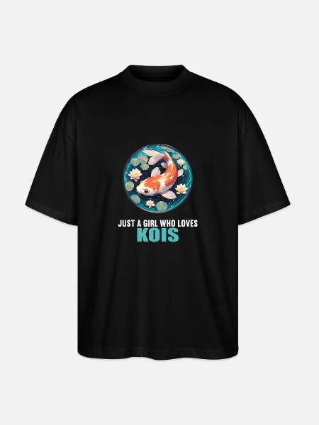 Koi Koi Carp - Stanley/Stella Oversized Unisex Organic T-shirt Blaster 2.0 - black