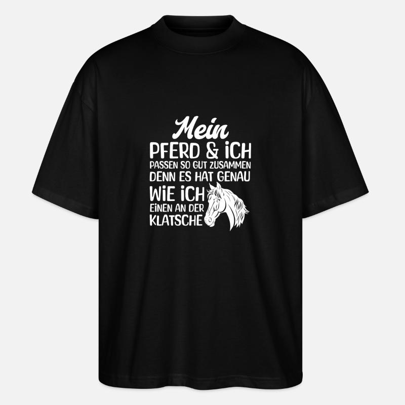 Mon cheval et moi - T-shirt bio Blaster 2.0 coupe oversize Stanley/Stella Unisexe - noir