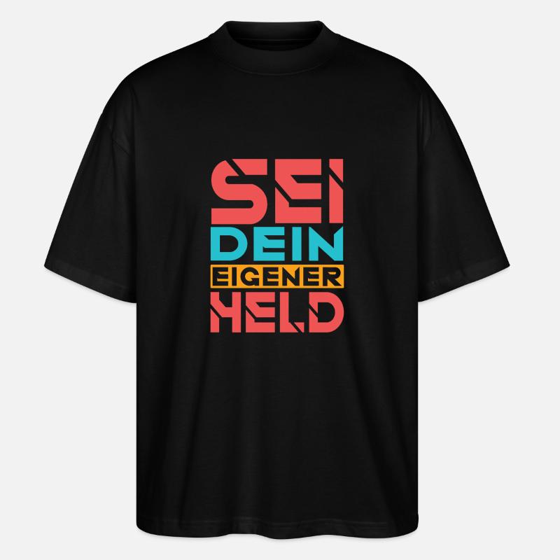 Sei dein eigener Held - Stanley/Stella Oversized Unisex Bio T-Shirt Blaster 2.0 - Schwarz