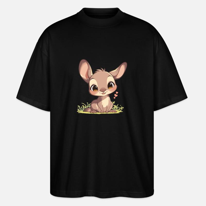 Kangaroos Kangaroo - Stanley/Stella Oversized Unisex Organic T-shirt Blaster 2.0 - black
