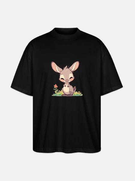 Kangaroos Kangaroo - Stanley/Stella Oversized Unisex Organic T-shirt Blaster 2.0 - black