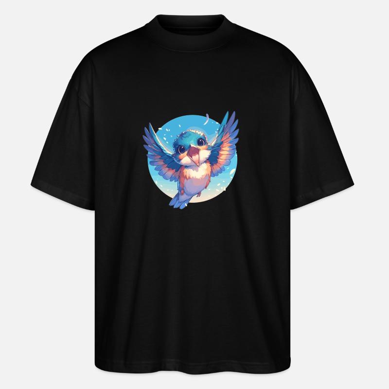 Martin-pêcheur Martin-pêcheur - T-shirt bio Blaster 2.0 coupe oversize Stanley/Stella Unisexe - noir