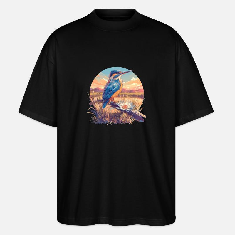 Eisvögel Eisvogel - Stanley/Stella Oversized Unisex Bio T-Shirt Blaster 2.0 - Schwarz