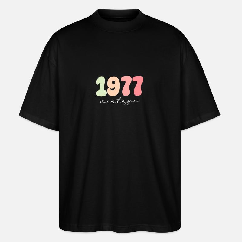 Date de naissance 1977 - T-shirt bio Blaster 2.0 coupe oversize Stanley/Stella Unisexe - noir