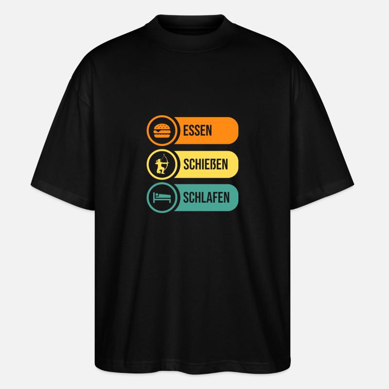 Bogenschütze Bogenschießen - Stanley/Stella Oversized Unisex Bio T-Shirt Blaster 2.0 - Schwarz