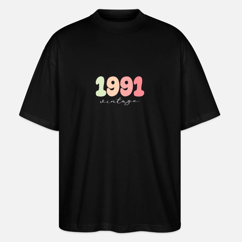Date de naissance : 1991 - T-shirt bio Blaster 2.0 coupe oversize Stanley/Stella Unisexe - noir