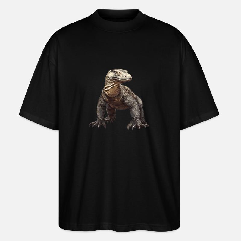 Komodowarane Komodowaran - Stanley/Stella Oversized Unisex Bio T-Shirt Blaster 2.0 - Schwarz