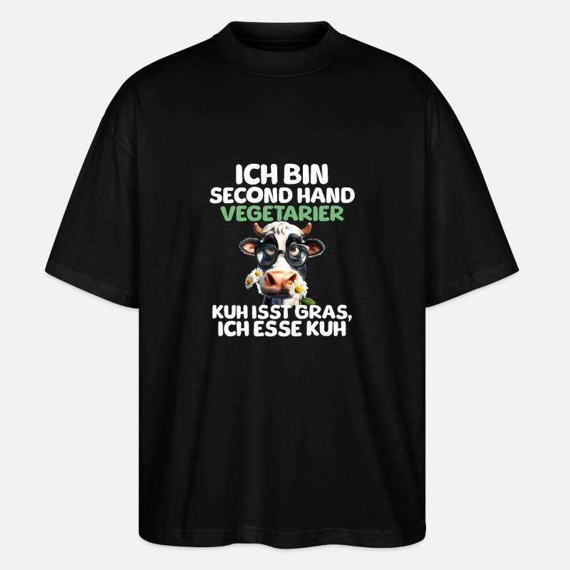Second Hand Vegetarian - Stanley/Stella Oversized Unisex Organic T-shirt Blaster 2.0 - black