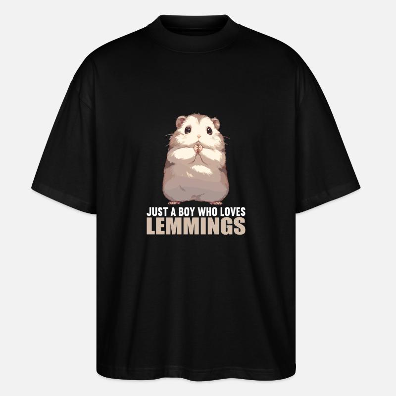 Lemminge Lemming - Stanley/Stella Oversized Unisex Bio T-Shirt Blaster 2.0 - Schwarz