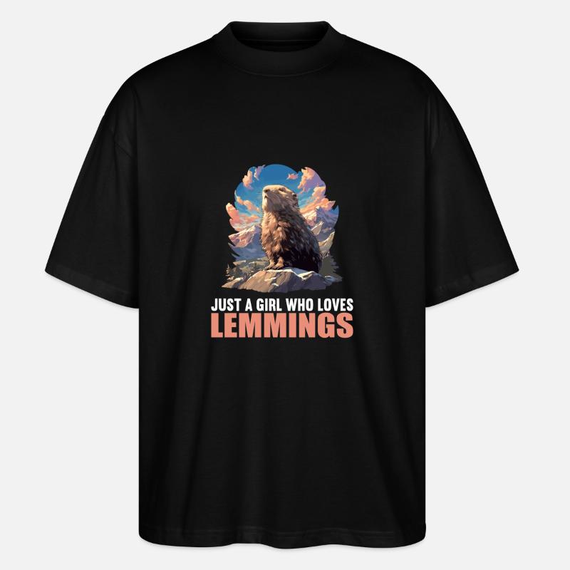 Lemminge Lemming - Stanley/Stella Oversized Unisex Bio T-Shirt Blaster 2.0 - Schwarz