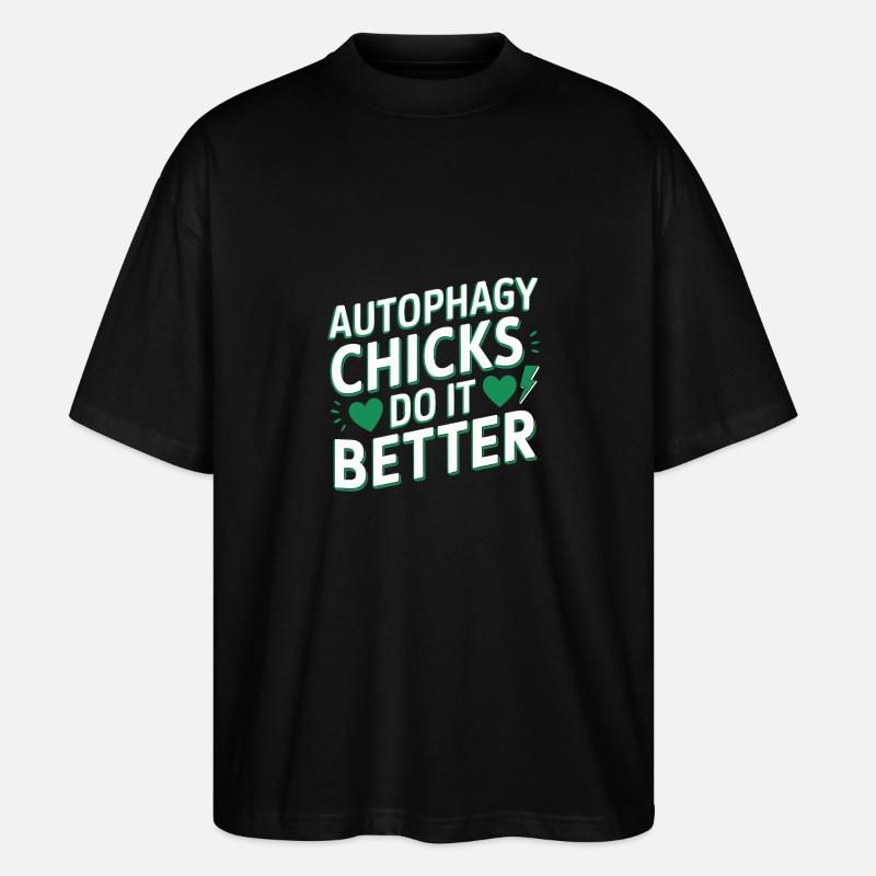 Intervallfasten Intermittierendes Fasten - Stanley/Stella Oversized Unisex Bio T-Shirt Blaster 2.0 - Schwarz