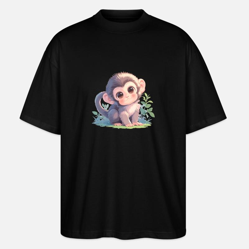 Makaken Makake - Stanley/Stella Oversized Unisex Bio T-Shirt Blaster 2.0 - Schwarz