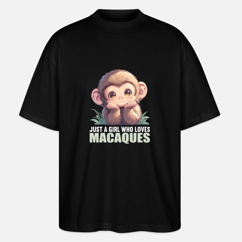 Makaken Makake - Stanley/Stella Oversized Unisex Bio T-Shirt Blaster 2.0 - Schwarz
