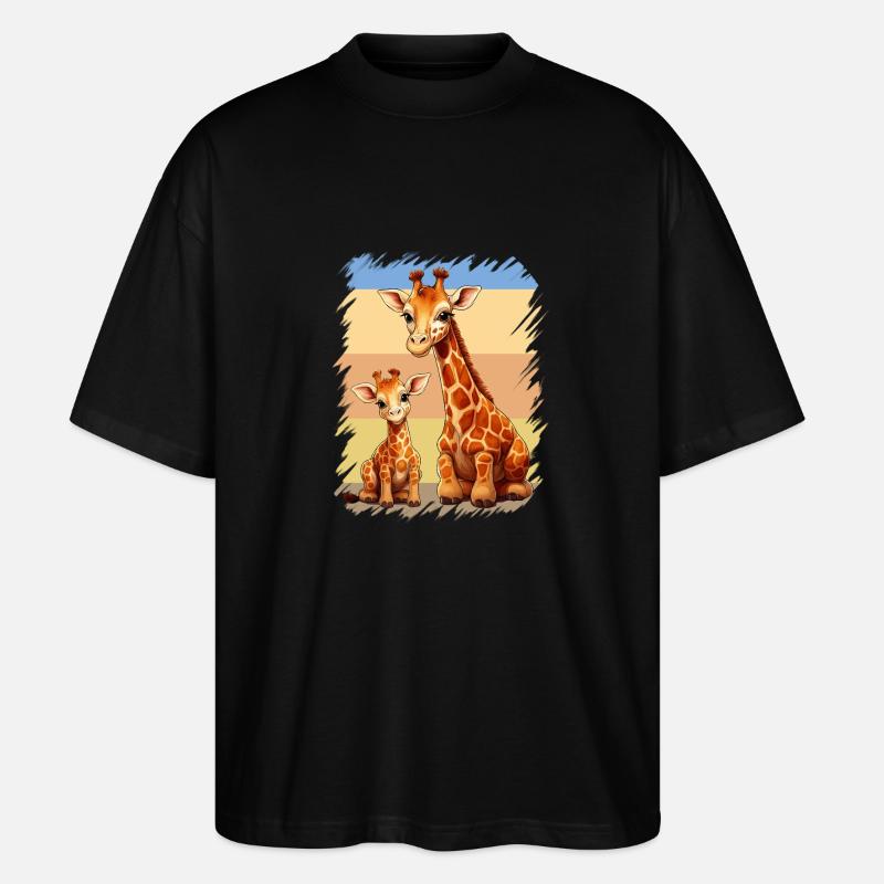 GIRAFFEN - Stanley/Stella Oversized Unisex Bio T-Shirt Blaster 2.0 - Schwarz