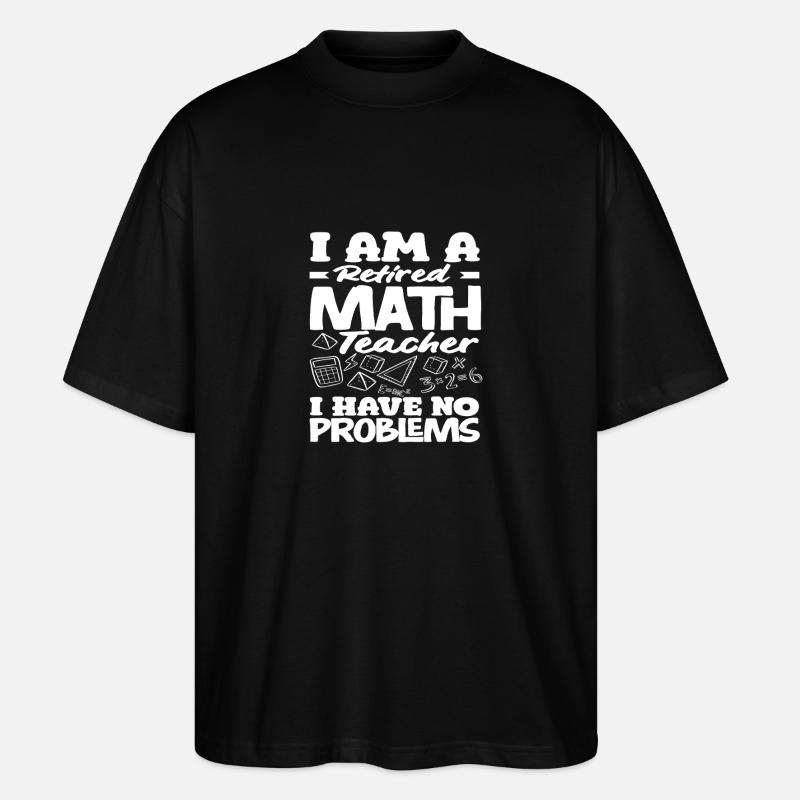 Math Teacher Math Gift - Stanley/Stella Oversized Unisex Organic T-shirt Blaster 2.0 - black
