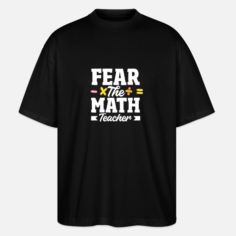 Math Teacher Math Gift - Stanley/Stella Oversized Unisex Organic T-shirt Blaster 2.0 - black
