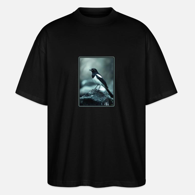 Elstern Elster - Stanley/Stella Oversized Unisex Bio T-Shirt Blaster 2.0 - Schwarz