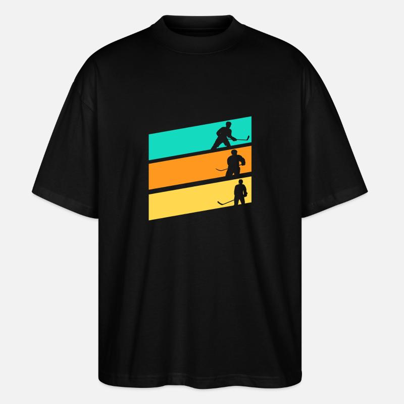 Eishockeyspieler Eishockey - Stanley/Stella Oversized Unisex Bio T-Shirt Blaster 2.0 - Schwarz