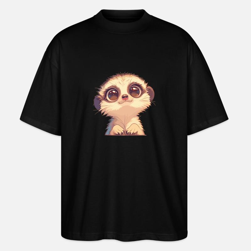 Meerkat Erdmännchen - Stanley/Stella Oversized Unisex Bio T-Shirt Blaster 2.0 - Schwarz