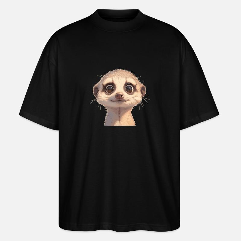 Meerkat Erdmännchen - Stanley/Stella Oversized Unisex Bio T-Shirt Blaster 2.0 - Schwarz