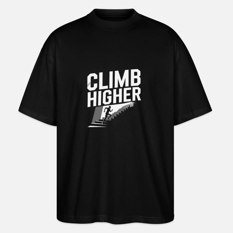 Gravir les marches du succès - T-shirt bio Blaster 2.0 coupe oversize Stanley/Stella Unisexe - noir
