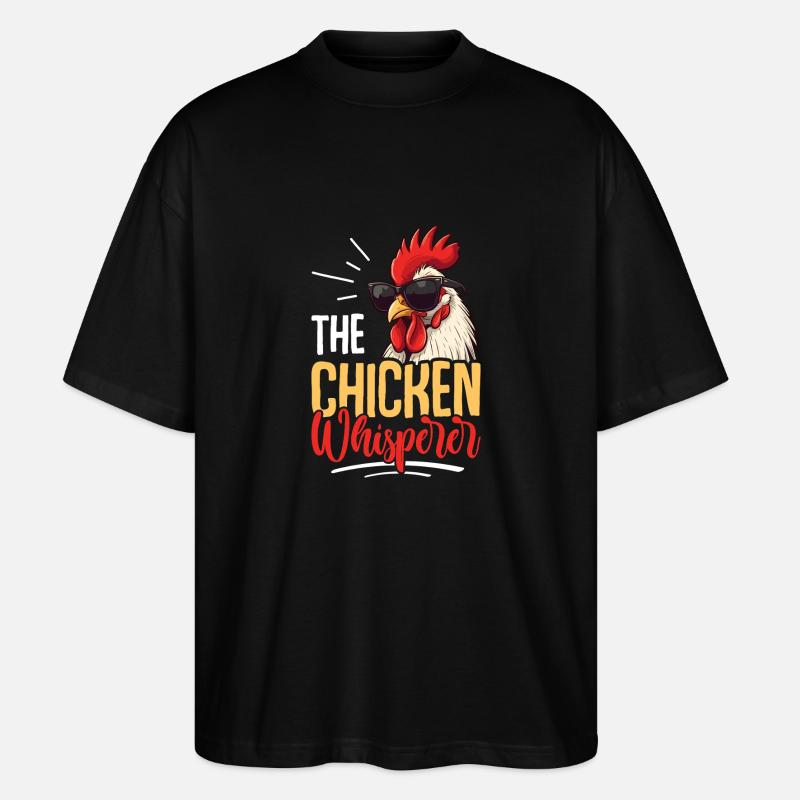 The Chicken Whisperer - Stanley/Stella Oversized Unisex Organic T-shirt Blaster 2.0 - black