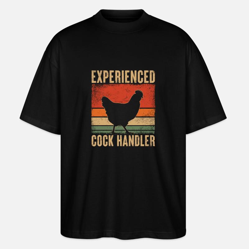 Poulet chuchoteur style rétro - T-shirt bio Blaster 2.0 coupe oversize Stanley/Stella Unisexe - noir