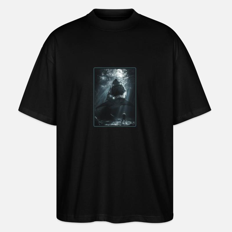 Megalodons Megalodon - Stanley/Stella Oversized Unisex Bio T-Shirt Blaster 2.0 - Schwarz